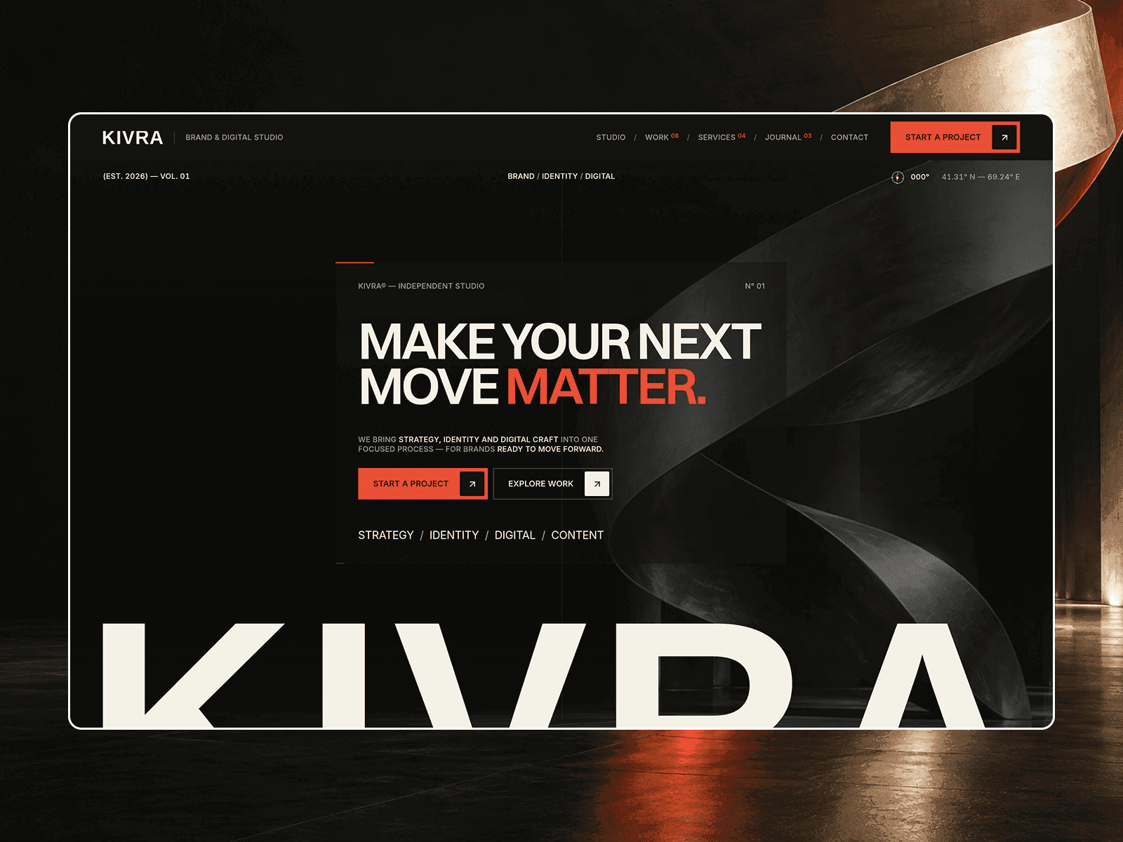 Kivra Framer template preview