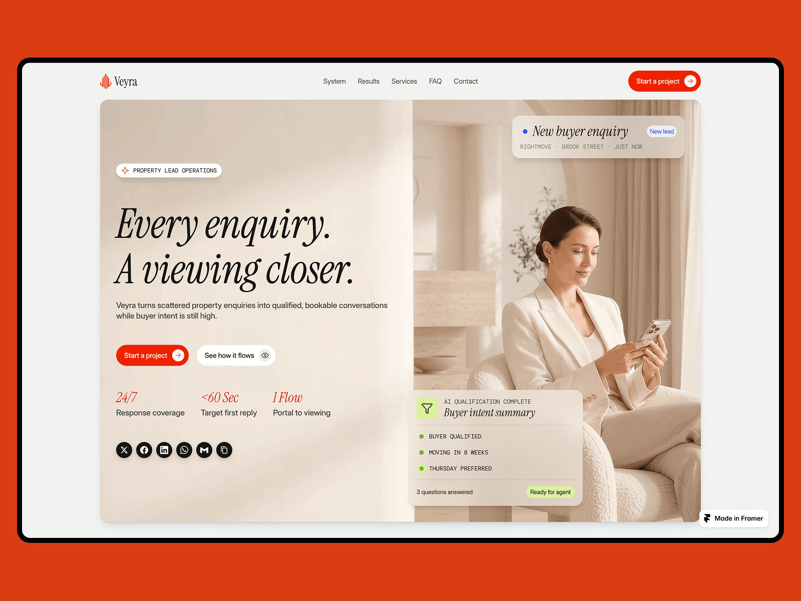 A premium Framer template for proptech startups, estate agencies, and AI-powered property businesses.