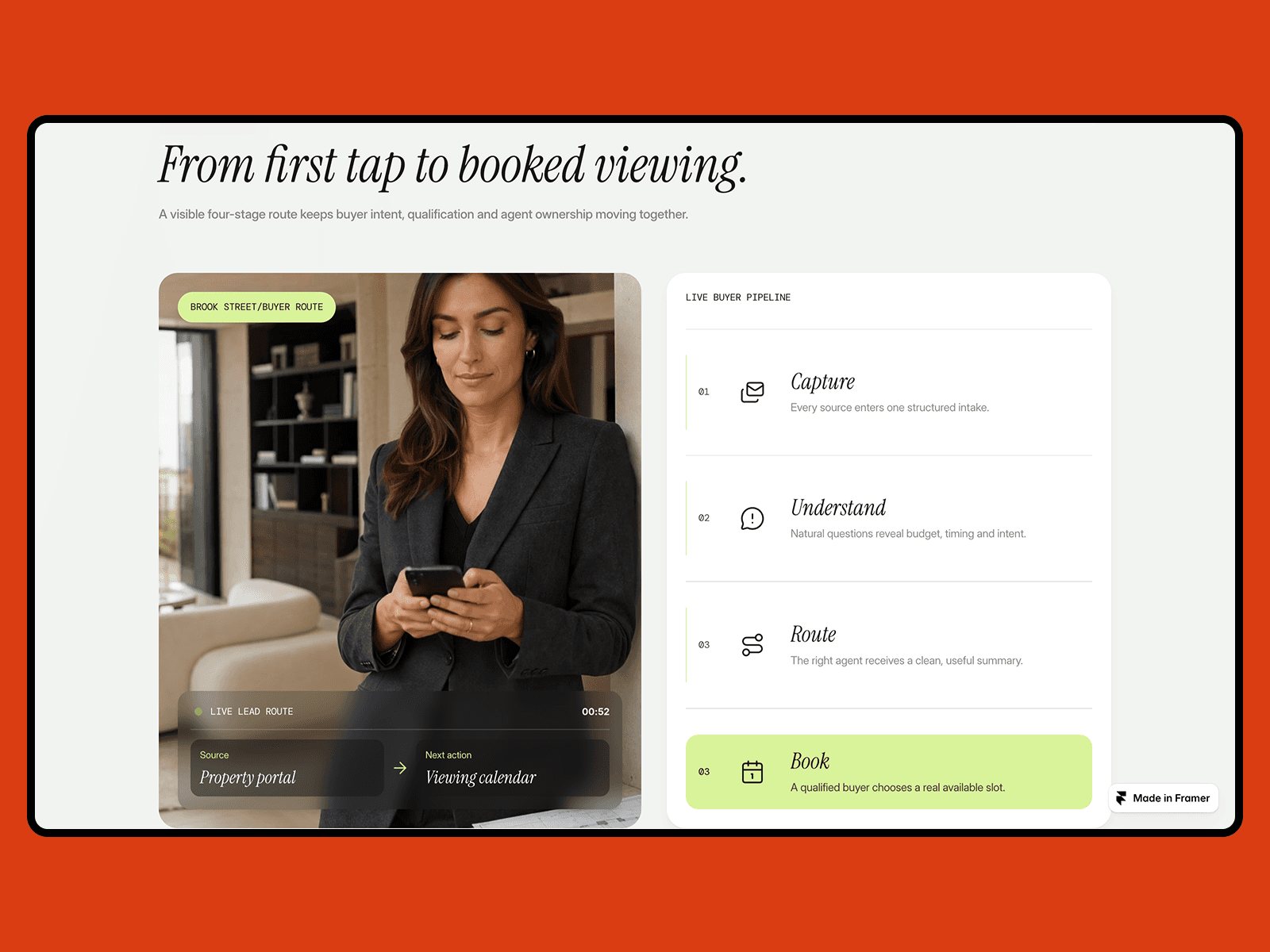 A premium Framer template for proptech startups, estate agencies, and AI-powered property businesses.