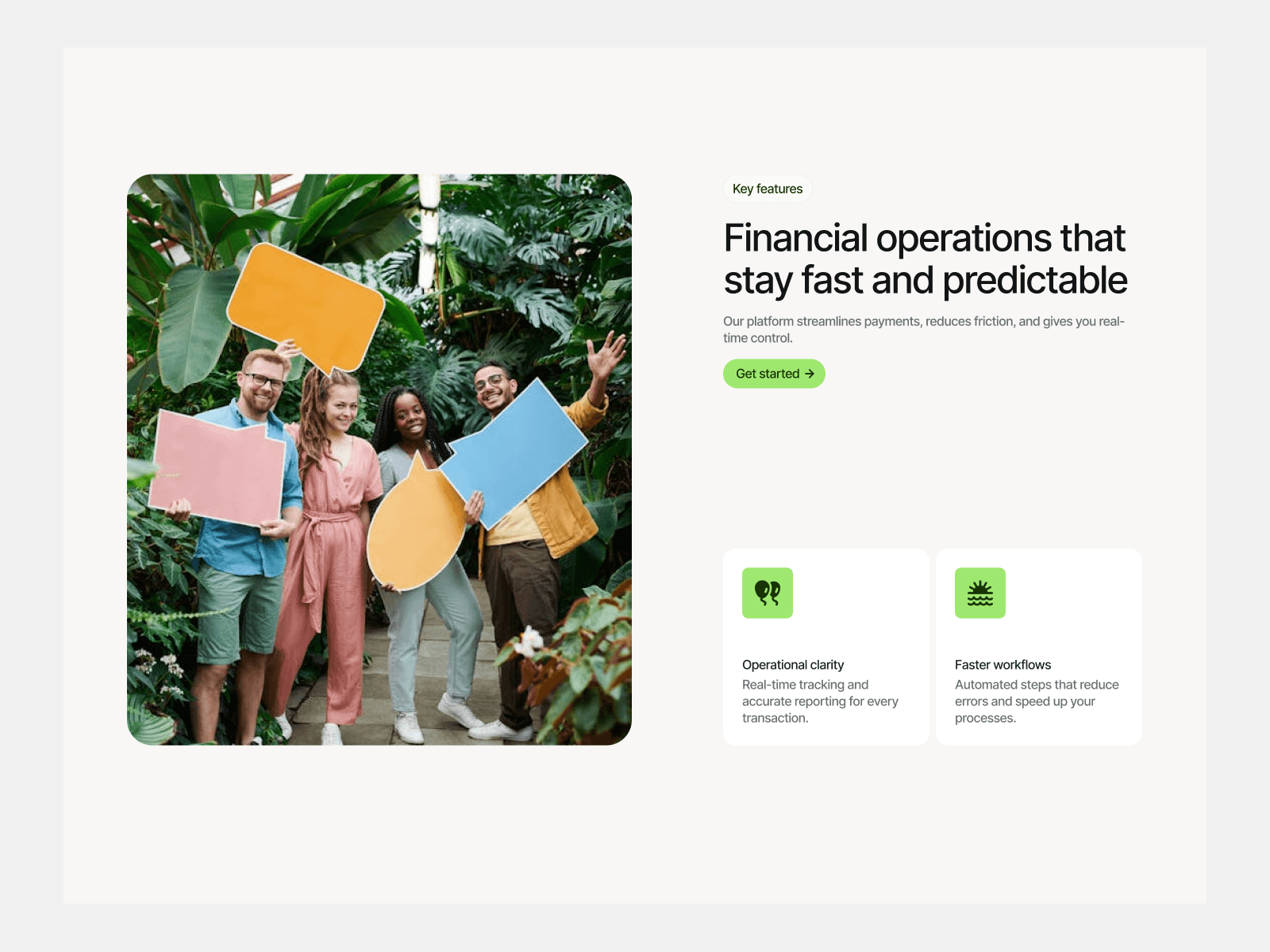 Secure financial platform dashboard showing transaction insights and performance metrics