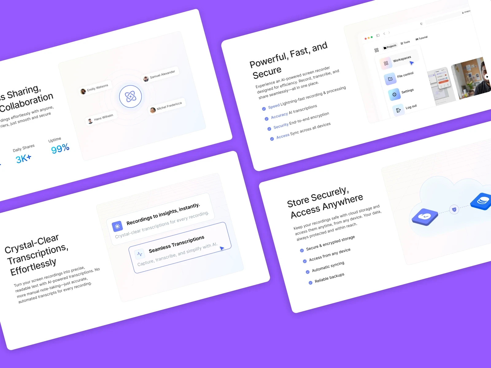 SnapCest SaaS landing page template – clean hero section with call-to-action and dashboard preview