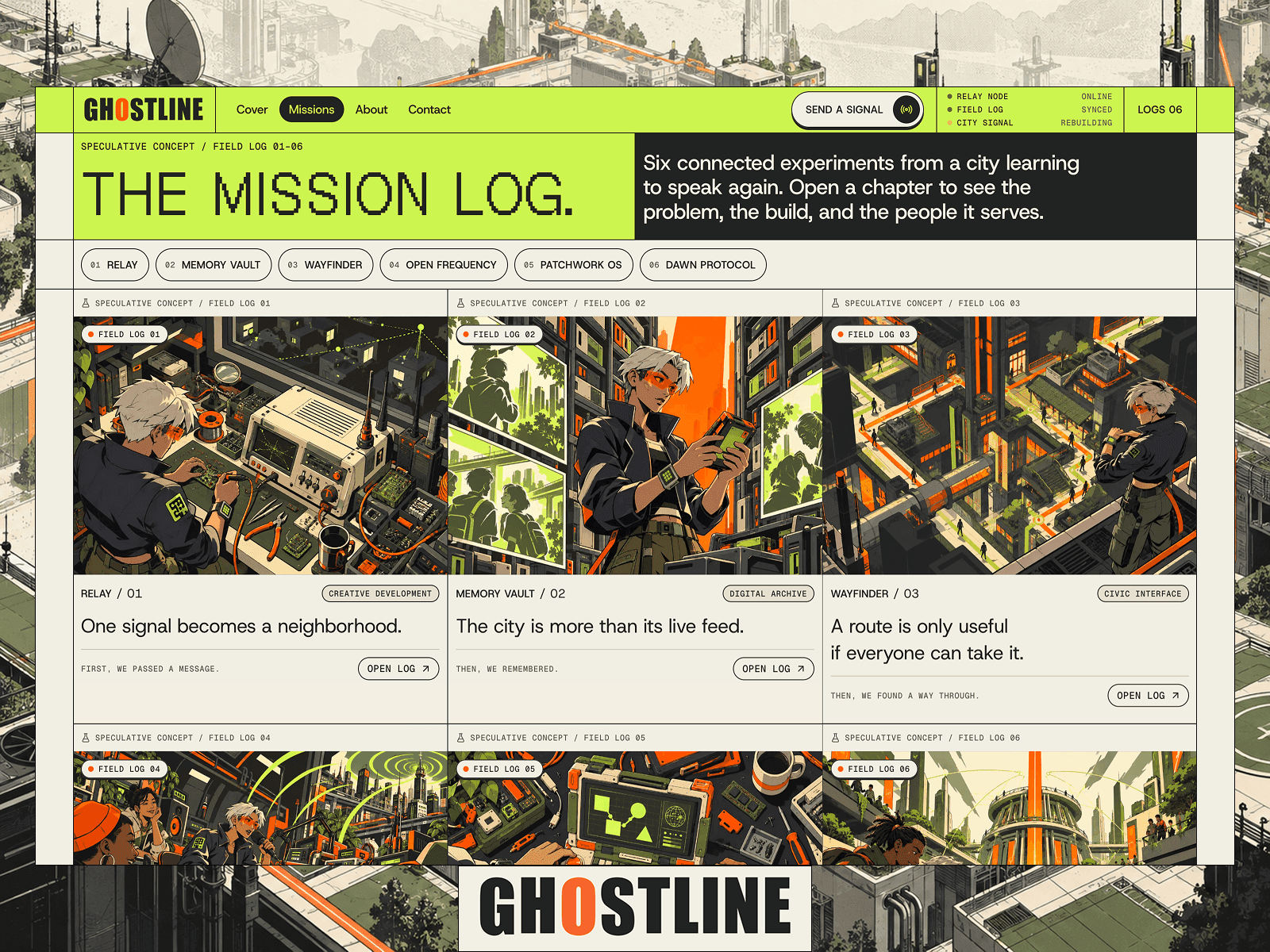 Ghostline Framer template preview